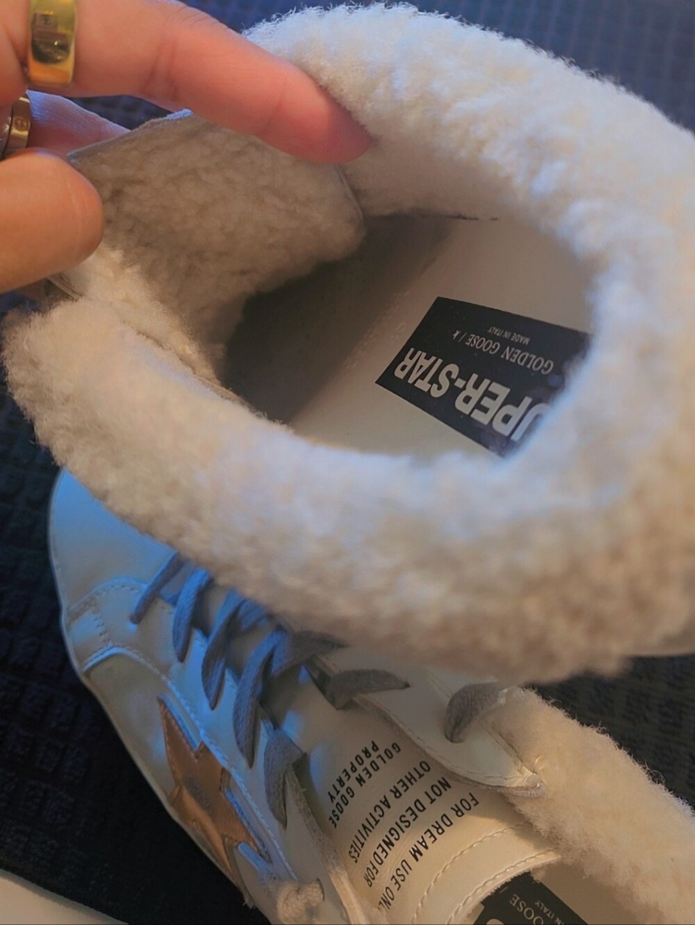 Golden GooseSuperstar Sabot Leather Shearling Sneakers - Picture 6 of 7